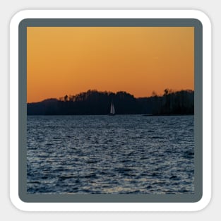 Sailing away at Sunset Sticker